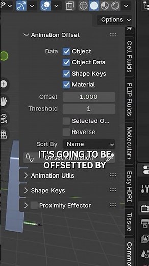 How to offset keyframes in blender