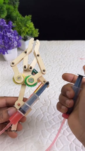 XR Creation on Instagram: "Hydraulic Powered Robotic Arm #project #youtubeshorts #dcmotor #motor #robotic #tech #diy #reels #instagramreels #instagramvideo"