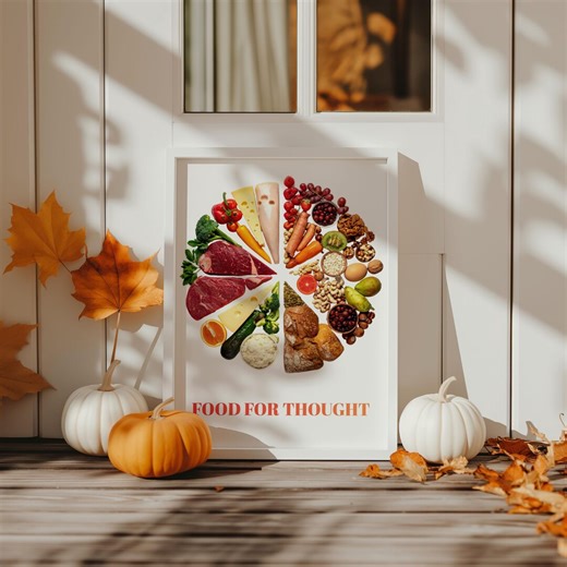 Food Brain Art Print: Healthy Kitchen Nutrition Poster (digital Download - Etsy