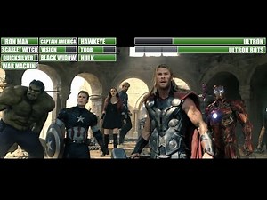Avengers Age Of Ultron Final Battle with healthbars 1/2
