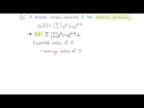 Discrete Random Variables - expected value or expectation