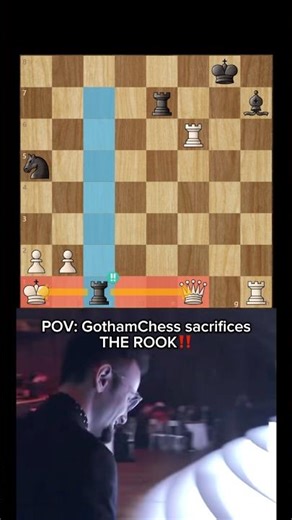 THE ROOK SACRIFICE WINS THE ENDGAME‼️ #chess #gothamchess #brilliantmove