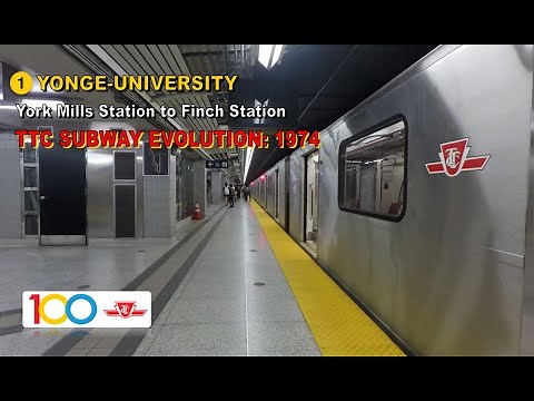 TTC POV Walk: York Mills Station to Finch Station (TTC Subway Evolution: 1974)