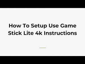 How To Setup Use Game Stick Lite 4k Instructions