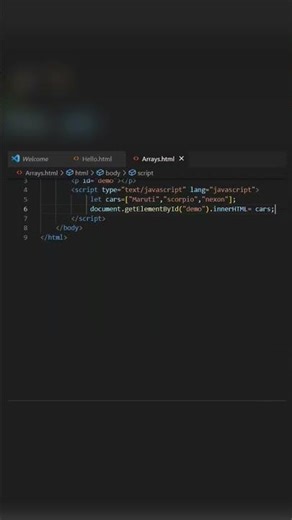 Create array in js #js