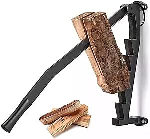 Manual Wood Splitter, Wall Mount Firewood Kindling Splitter, Hand Log Splitter Chip Knife, Manual Kindling Firewood Splitter Firecracker, Outdoor Kindling Wood Splitting Tool