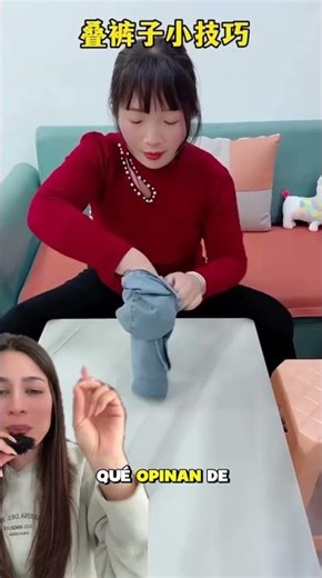 Amazing idea for folding pants 👖✨ #ideas #diy #shorts #outfit #hacks