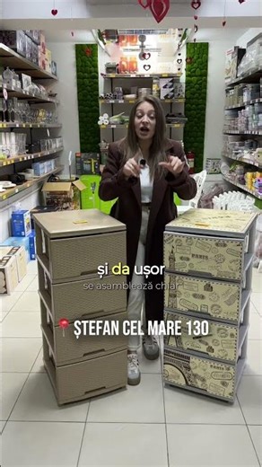 COMOD DIN PLASTIC CU 4 SERTARE 🗄️ Organizare Simplă și Rapidă | TopMag