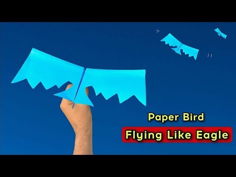 how to make paper bird (flying like eagle),new flying bird plane | how to make a paper airplane 