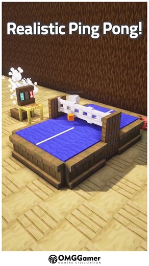 OMGGamer on Instagram: "Fun Minecraft Ping Pong Table With Clean Recreational Design 🏓✨ Create a stylish ping pong setup featuring a smooth table build, balanced colors, compact seating, and playful details perfect for bases, clubs, and community areas. 🌿💡 Great for players who love adding fun activity spots to their worlds. 🎮🔥 #MinecraftPingPong #TableDesign #FunBuilds #RecreationArea #AestheticIdeas #MinecraftDecor #BuildInspiration"