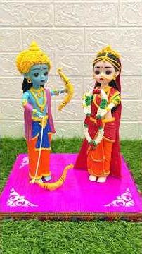 RamNavami Special 🎉🙏🥥Sita Swayamvar Making With Clay 🙏🌺🥥🙏#clayart #shorts