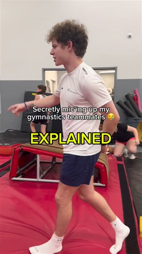 Dropping the mic was tactical💯 #gymnastics #trampoline #gymnasticsprank #sports #olympics #fails | Tomas Minc