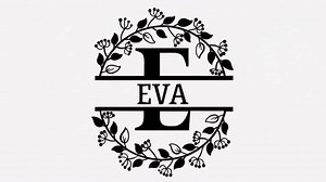 Monogram Letter Flora Split Alphabet A-Z, Floral Wedding Font, Elegant Personalize Clipart, DIY Craft Name Initial - Etsy