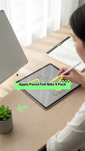 Premium Replacement Tips for Apple Pencil 1st 2nd Generation 4 Packs Long Lasting Low Noise Friction Felt Nibs Compatible with iPad Pro Air Mini, Stylus Tablet Pen #techgadgets #ipadpro #kindlepaperwhite #ipadaccessories #applepencil #tonerpads #posturecorrectingpencil #ipadpencilholder #айпаддляучебы #techaccessory