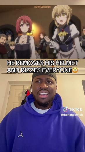 Goblin Slayer takes his helmet off and every single person is rizzed up 😳 Goblin Slayer face reveal #goblinslayer #animetiktok #greenscreen #fyp
