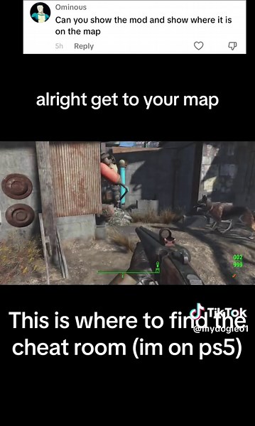 Can you show the mod and show where it is on the map//THIS IS WHERE YOU FIN THE CHEAT ROOM (im on ps5) #fallout4 #cheatroom #mod #where #ps5