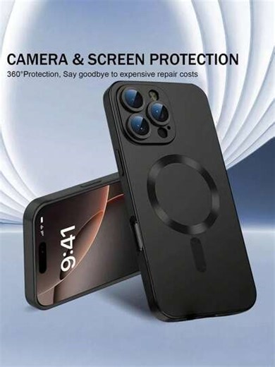 Funda magnética de TPU a prueba de golpes y delgada, compatible con iPhone 17, 16, 15, 14, 13, 12, 11 Pro Max Plus, 16Pro, 15Pro, 16, 16e. Esta funda a prueba de golpes combina los beneficios de un perfil delgado y capacidades de absorción de impactos con una poderosa función magnética. Regalo de cumpleaños de primavera | SHEIN