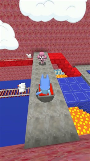 Bluey And Coco PLAY A DUO OBBY MINECRAFT MAP TOGETHER! P.1 🌺😃💙🤡 #shorts #minecraft #roblox