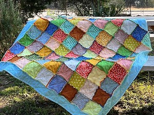 Part 2 - Borders on the absolute beginner RAG QUILT #ragquilt #beginnerquilt #quilting