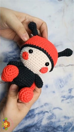 Cute Ladybug Amigurumi Crochet Doll #crochet #amigurumi #crochetdoll #amigurumicrochet