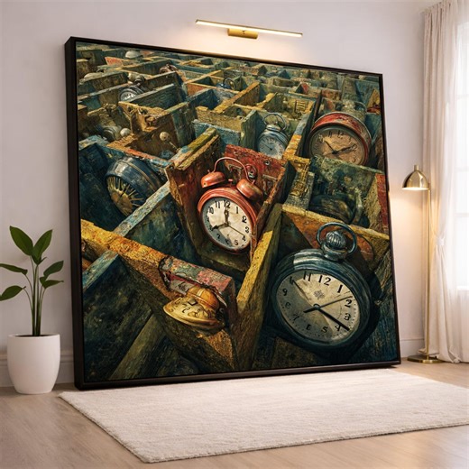 Vintage Clocks Collection Canvas, Antique Timepieces Wall Art, Retro Clock Decor, Rustic Home Decoration, Timeless Canvas Print - Etsy