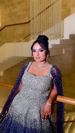 Ronan Mili | Hyderabad Makeup Artist | Sangeet, but make it couture—High fashion—sculpted hair, blue smoky glass eyes, skin like silk🧿 Makeup @ronanmili_makeup Hairstylist... | Instagram