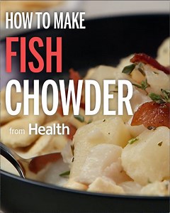 This comforting fish chowder is packed with protein and omega-3 fatty acids, for a healthy fall dinner. GET THE RECIPE: http://trib.al/2upFqul | Health