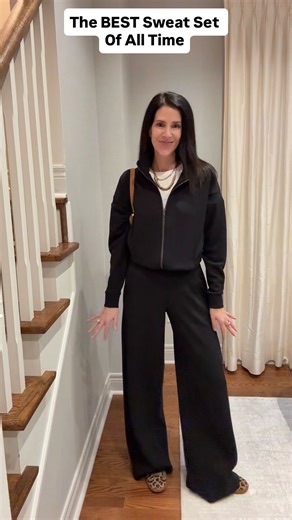 Do you want to look put together, but feel like you’re in pajamas? Get yourself an elevated sweat set — a wardrobe staple! AirEssentials from @Spanx is soft, weightless and drapes beautifully. Perfect for school drop off, weekends, travel days. It comes in 3 lengths, up to size 3X and the quality is unmatched. There are a million dupes — this is the REAL McCoy. ✨ 30% off site wide starts TODAY! Run don’t walk. Comment LINK and I’ll send you a dm of this exact sweat set below. #ad #SpanxPartner #
