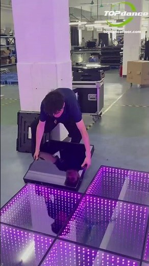 Easy and glowing! Have your LED dance floor shining instantly! ✨ #LEDDanceFloor #Shorts #usa