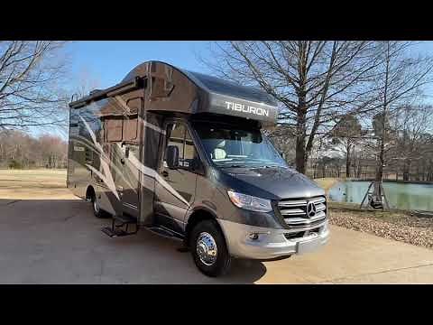 2021 THOR TIBURON CLASS C MERCEDES DIESEL RV MOTOR HOME REVIEW INFO SPECS USED FOR SALE SUNSET MOTOR