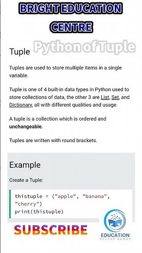 Python of Tuple #tuples #tuple #python