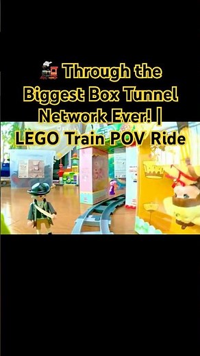 🚂 Through the Biggest Box Tunnel Network Ever! | LEGO Train POV Ride