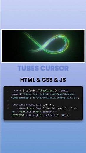 make Tubes Cursor using html css js | CodeHub Santanu #shorts