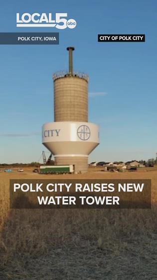 Polk City raises new water tower
