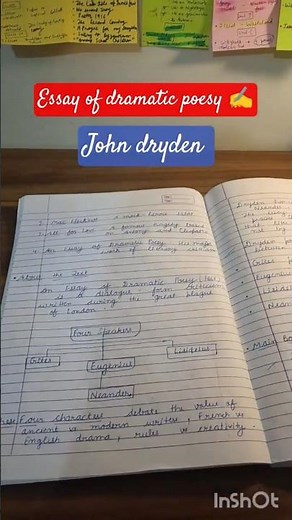 essay of dramatic poesy by John dryden#shorts #literature #english #johndryden#literarycriticism #yt