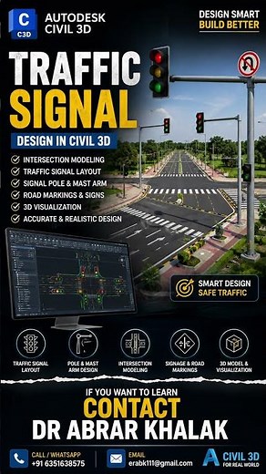 Traffic Signal Design in Civil 3D 🚦 | Intersection Design