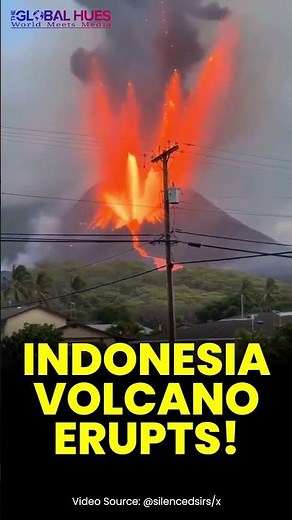 #terrifying Volcanic #eruption in #indonesia 🌋 Nature's Raw #destructive Power Captured #worldnews