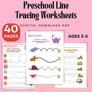 Preschool Line Tracing Worksheets Printable | Fine Motor Skills Practice for Kids | Tracing Lines PDF - Etsy