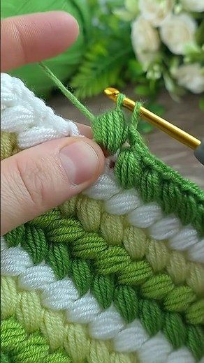 Easy crochet puff blanket pattern design #crochet #knitting #tutorial #örgü #knit #freepattern