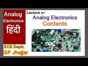 Analog Electronics Contents | TECH GURUKUL