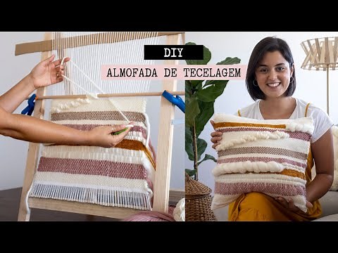DIY | ALMOFADA DE TECELAGEM - Tutorial de Tecelagem para Iniciantes usando um Tear Manual!