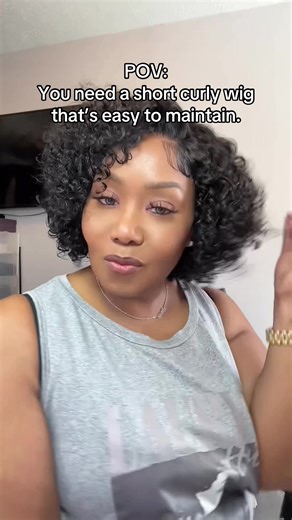 Effortless Style with the 10” Pre-Styled Short Curly Wig