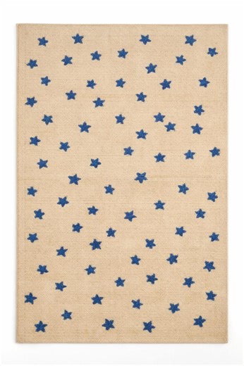 Handmade Blue Star Nursery Area Rug - Kids Room Star Pattern Carpet / Beige Modern Decorative Rug / Minimalist Scandinavian Playroom Rug - Etsy UK