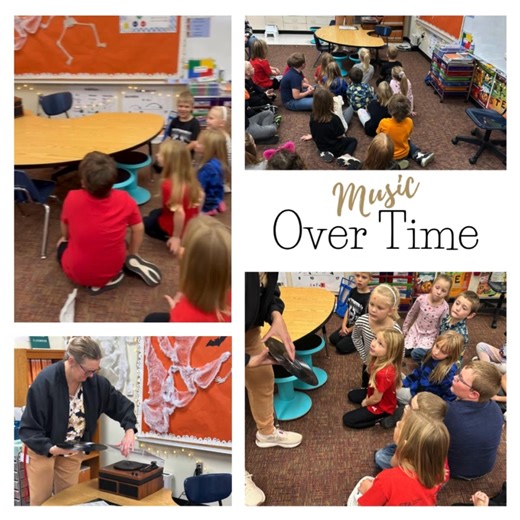 5.3K views · 86 reactions | Students in 1st grade read a story about a cassette tape and discussed how much music devices have changed over time. Kim Baker brought in her record player and the students got to listen to Thriller. What a fun experience! | Superior Public Schools | Facebook