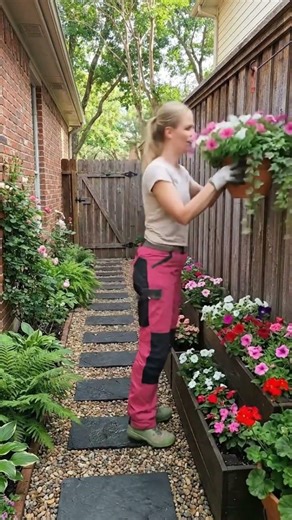 Turning a Grass-Covered Path into a Flower-Lined Walkway