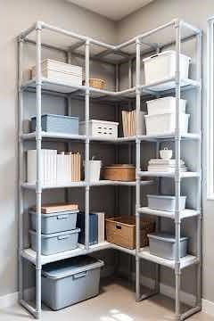closet baixo custo com cano de PVC