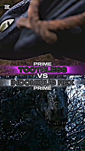 Toothless vs Indominus Rex #toothless #indominusrex #httyd #jurassicworld #edit #battle #vs #fyp