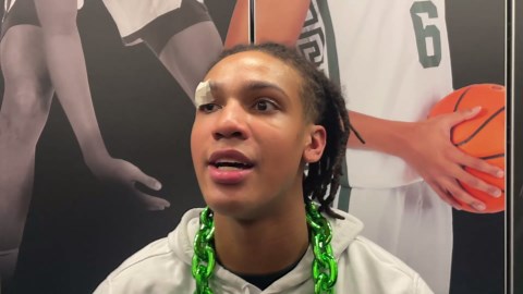 Michigan State Spartans forward Jordan Scott on thrilling OT win over Illinois