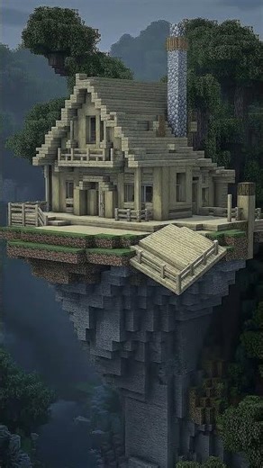 Minecraft Easy Cliff Cabin 🏡 #minecraft #minecraftbuilding #shorts