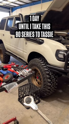 Brent Westbrook on Instagram: "One day to go… and that’s where it all fell apart. Took the 80 out to get the A/C gassed (aircon is non-negotiable for me). 15 minutes down the road it started feeling off, then a heap of white smoke came out the exhaust 😬 Got it towed back to the shed. Pulled the spark plugs and cylinder one was full of coolant. Not good! At this point, there’s no rushing a fix. If I’m pulling the engine apart, I want to do it properly and if I’m doing that, it’s getting turbo’d.